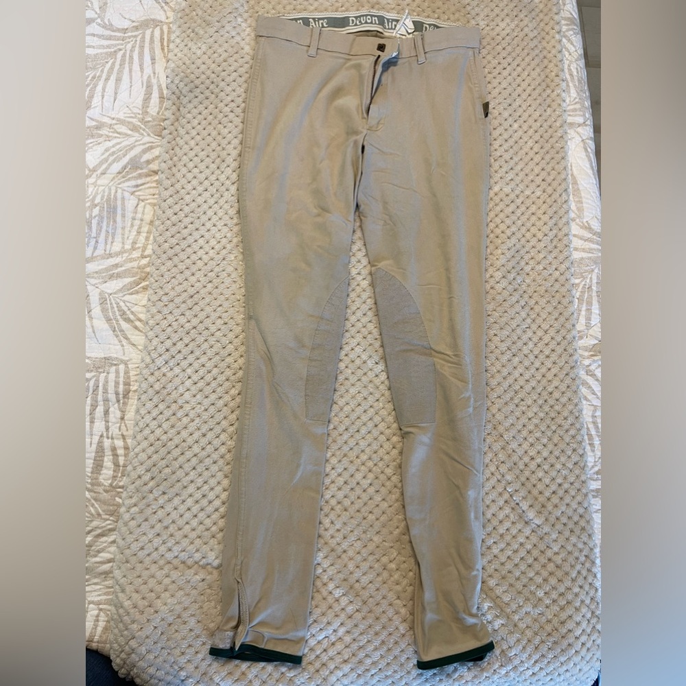 Devon-Aire Riding Breeches in Tan Knee Patch Tights Leggings